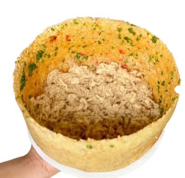 បាយក្ដាំងសាច់ផាត់ប្រអប់មូល