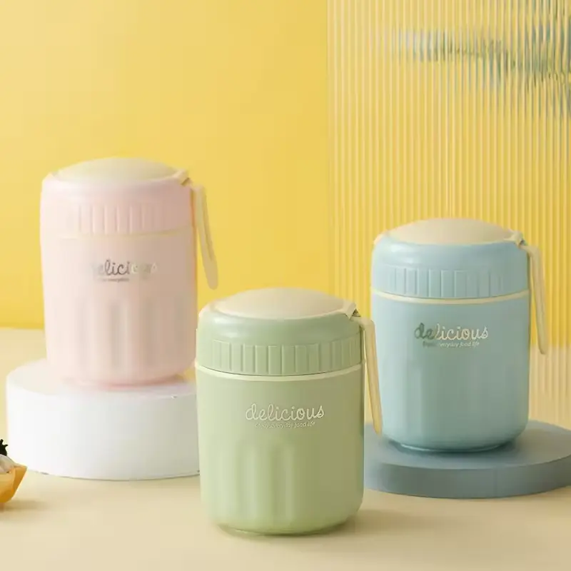 Delicious Stainless Steel Double Layer Breakfast Cup 500ml