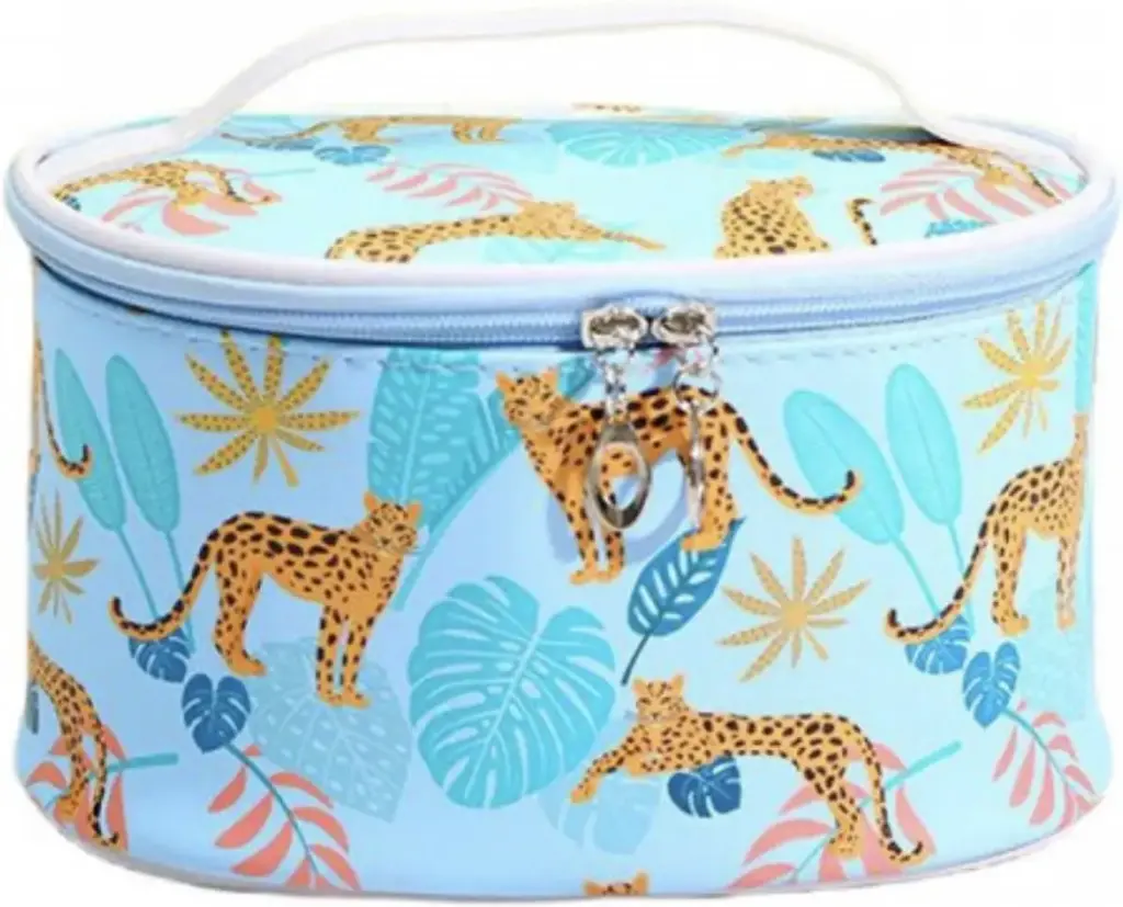 កាបូបដាក់សម្ភារៈផាត់មុខរាងពងក្រពើស្បែកជ័រ