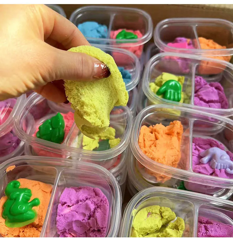 ដីខ្សាច់ពណ៌ក្មេងៗ 2ពណ៌