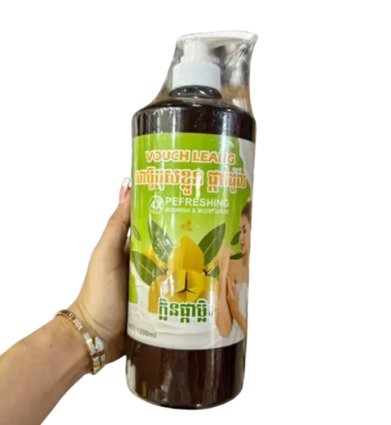 Vouch Leang សាប៊ូដុសខ្លួនផ្ការំដួល ក្លិនផ្កាម្លិះ 1200ml