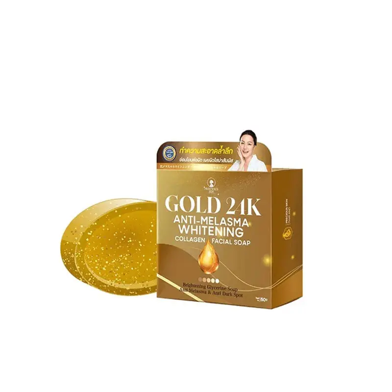 Gold 24K-សាប៊ូដុំដុសស្បែកមុខស 50g