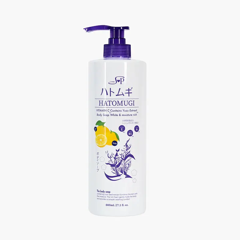 HATOMUGI​​ Body Soap Whtie&Moisture Rich Lemon 800ml