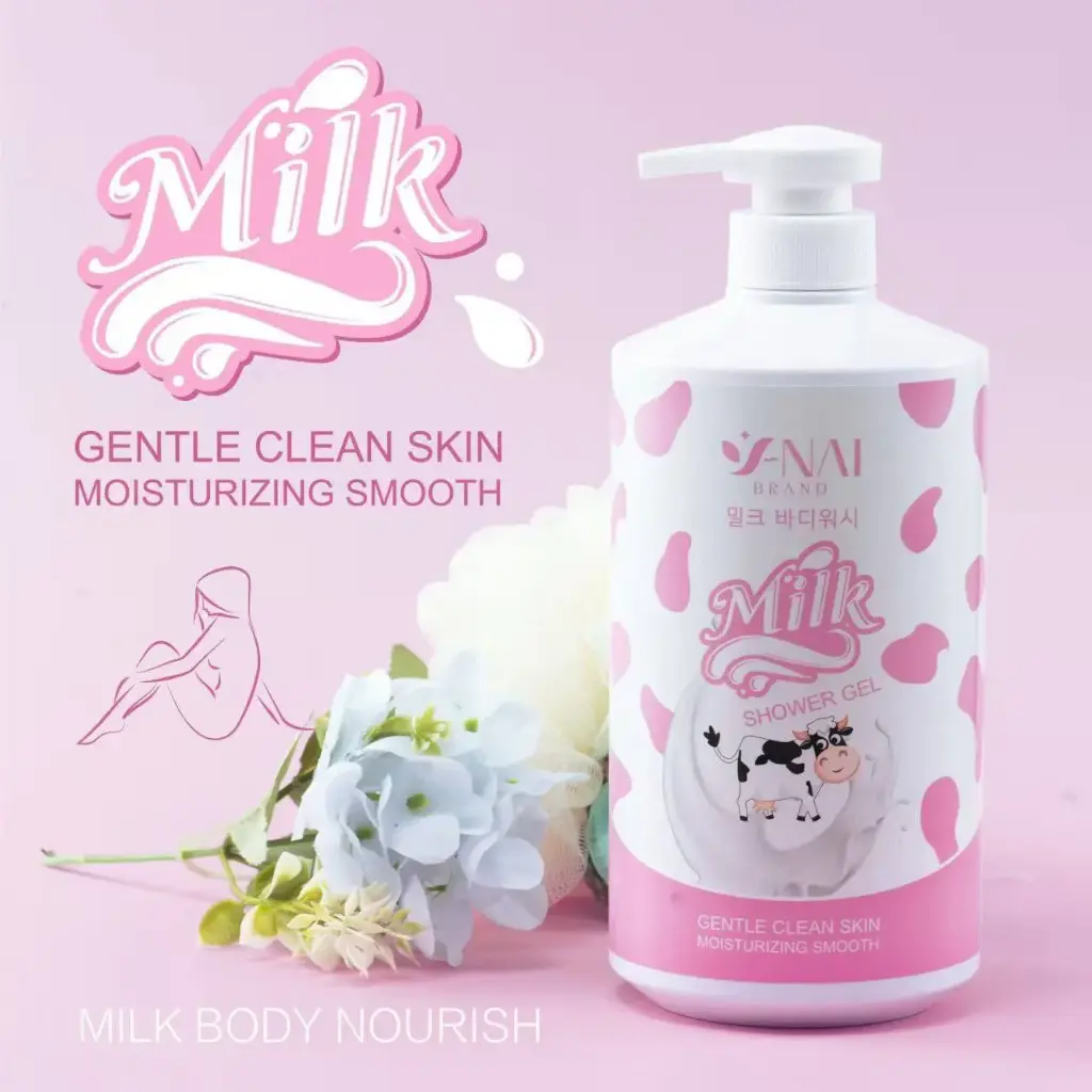 Y-Nai Mlik Shower Gel Pink 1L