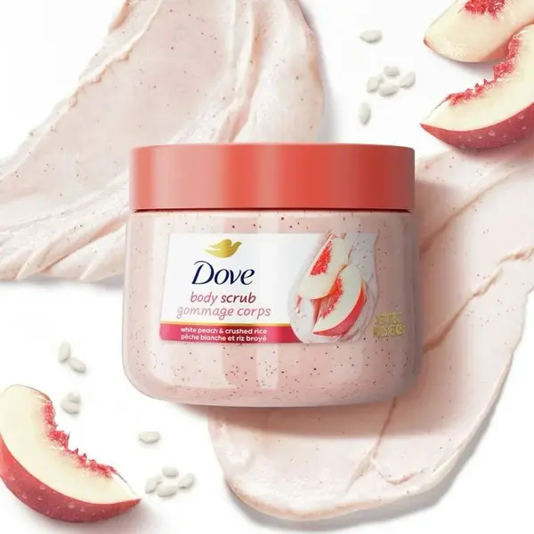 Dove Body Scrub White Peach & Crushed Rice 425g