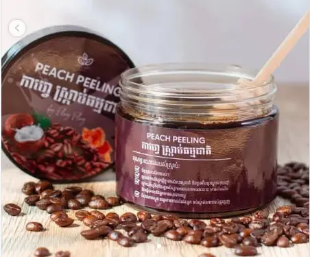 Peach peeling-កាហ្វេ ស្រ្កាប់ធម្មជាតិ 