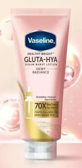 Vaseline-ឡេលាបស្បែក Dewy Radiance ផ្កាឈូក 300ml