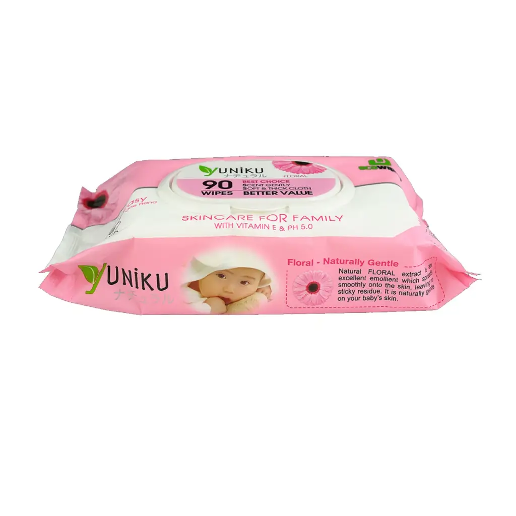 Yunikuកន្សែងសើមFloral 90សន្លឹក