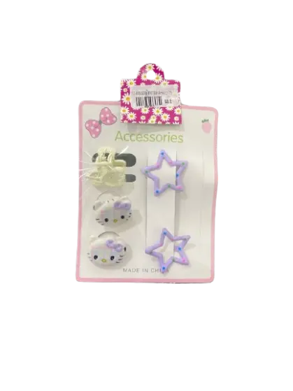 102-ឈុតដង្កៀបចាប់សក់HelloKitty