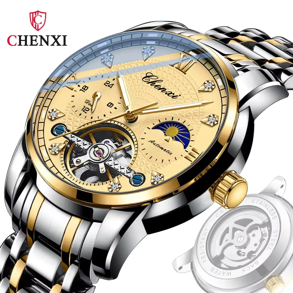 នាឡិកាដៃបុរសដែក Chenxi 8870G