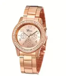 Geneva Watch Stainless Diamond
