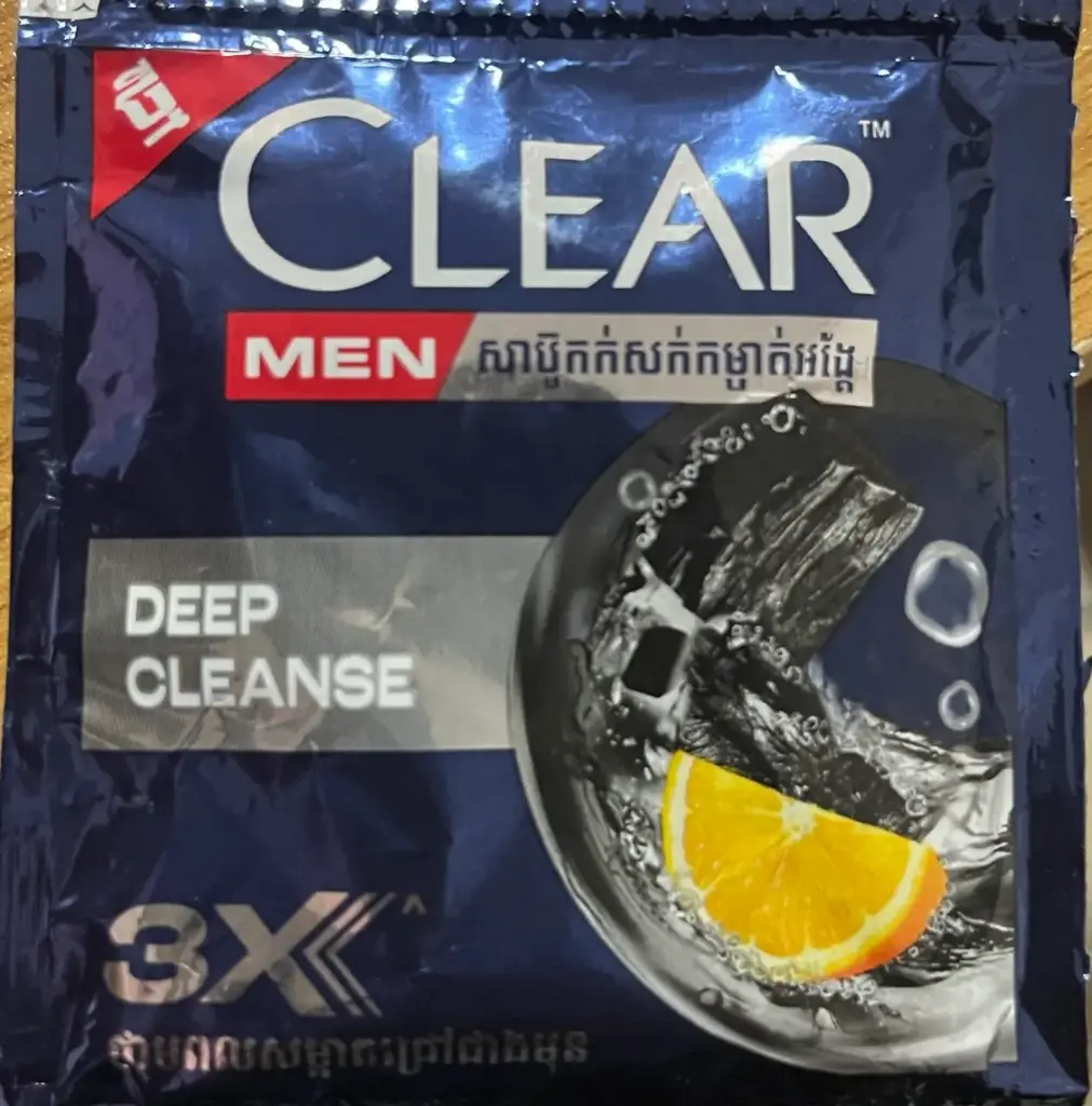 Clear Men  សាប៊ូកក់ Deep Cleanse ខ្មៅ  7.5ml 