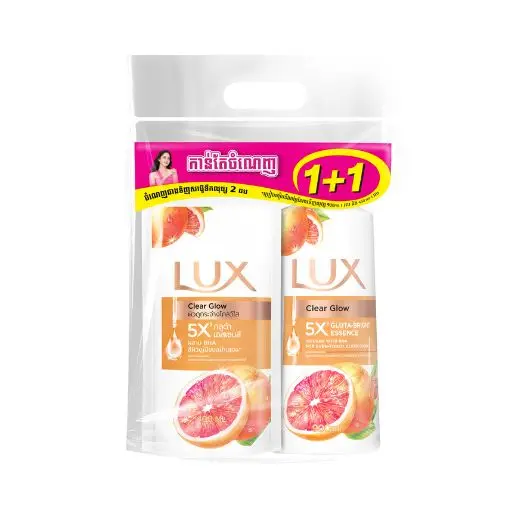 Lux សាប៊ូដុសខ្លួន Grapef ក្រូច 900ml+400ml