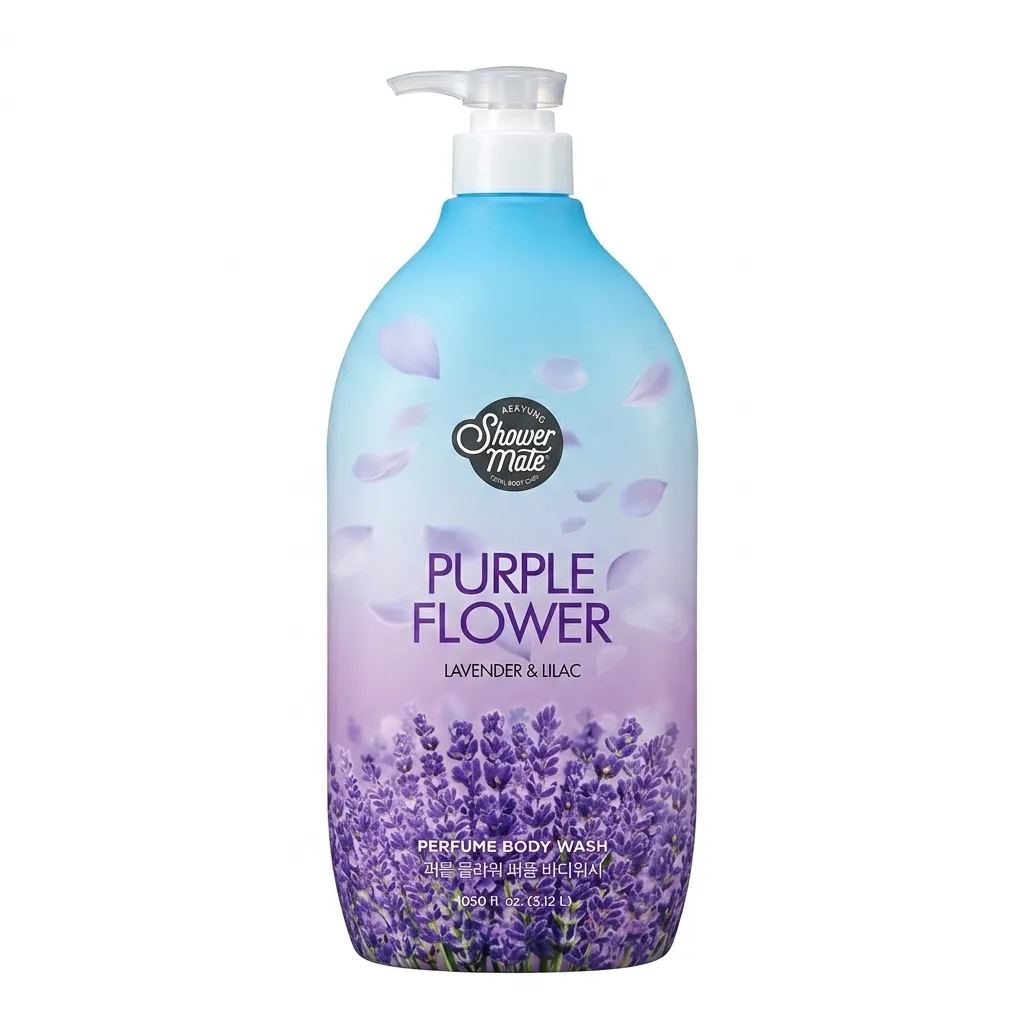 Shower Mate Purple Flower Perfume Body  Wash 1.2L
