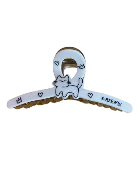 186-ដង្កៀបចាប់សក់Friends រូបឆ្មា