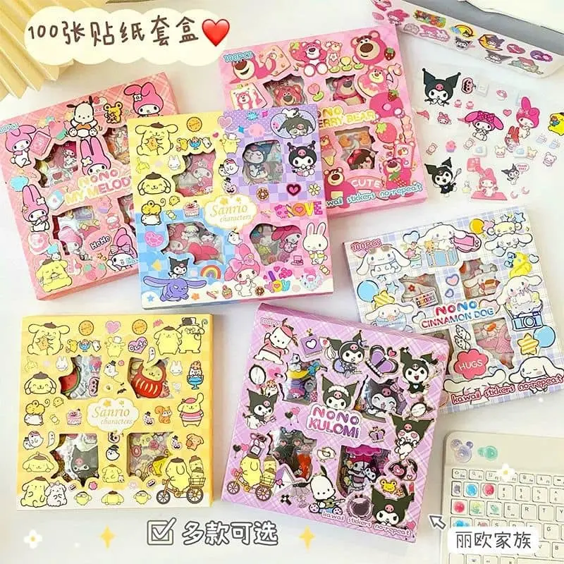 Sticker បិតរូបចម្រុះ #ZH 100pcs