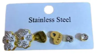 ឈុតក្រវិល Stainless Steel 3គូ
