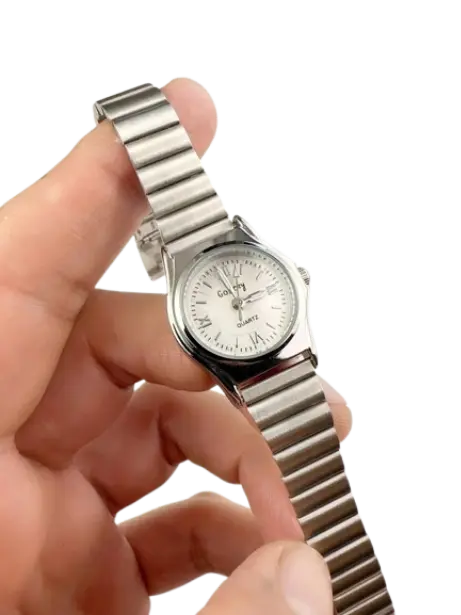 Gogoey Quartz នាឡិកាដៃមូលតូចនារីខ្សែដែក