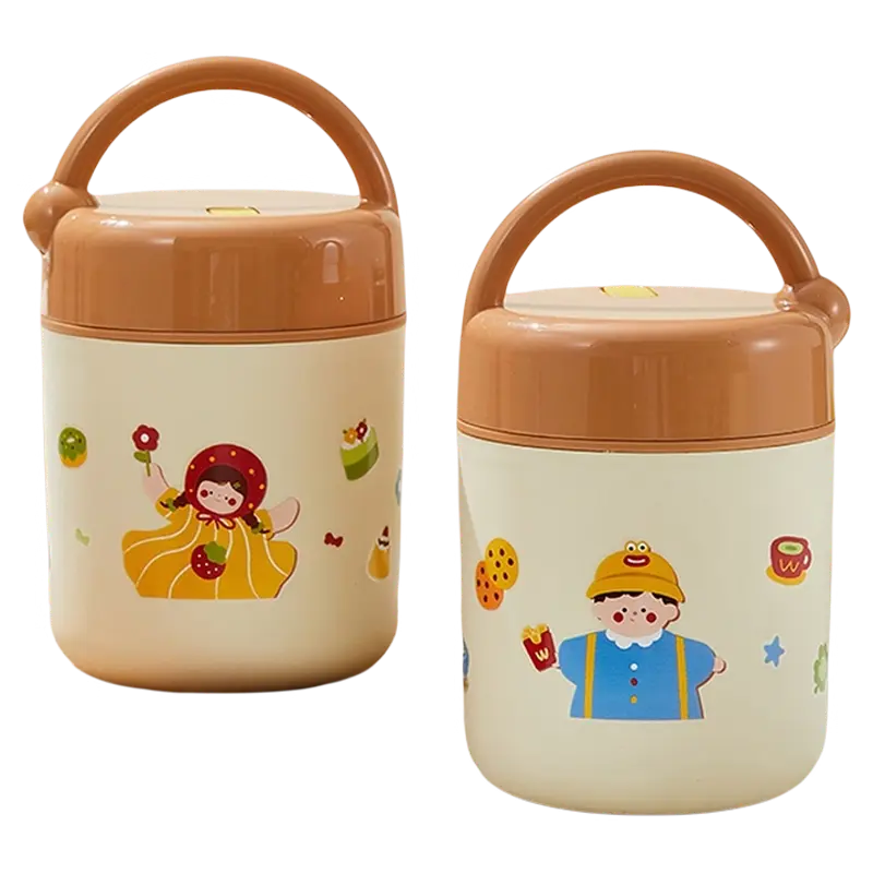 ប្រអប់បាយក្មេង1ជាន់ដៃកាន់ជ័រប្រអប់ឡាំង #A2733