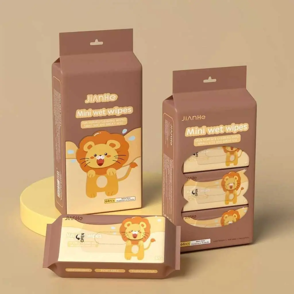 JianHe Mini Wet Wipes រូបតោ#0057 8pcs*8