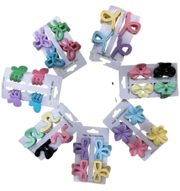 Hair Accessories ឈុតដង្កៀប4ម៉ូតចម្រុះ