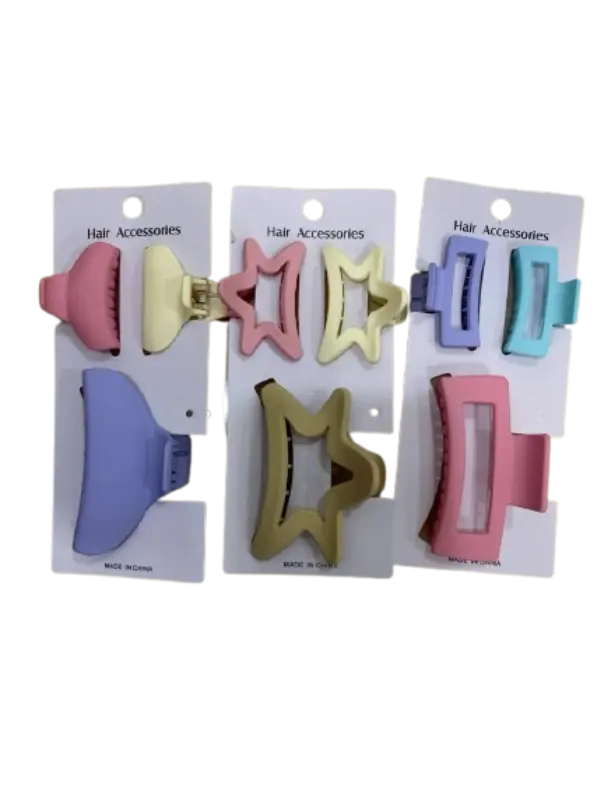 Hair Accessories ឈុតដង្កៀប3ម៉ូតចម្រុះធំ+តូច2