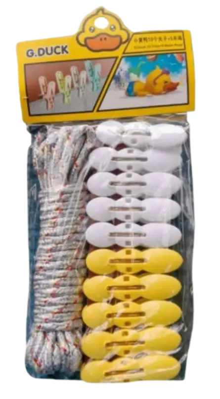 Hal.Duck 10clips+5Meter Rope #323-10