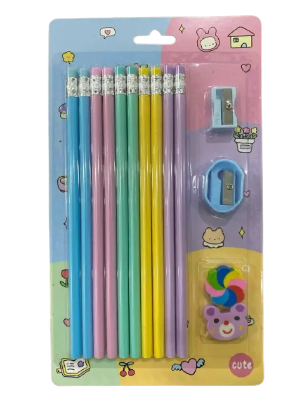 Cute ឈុតខ្មៅដៃ #1801 14pcs