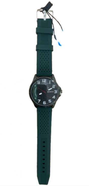 QCONG Chrondgraph នាឡិកាដៃរាងមូលខ្សែរន្ធ # 3543-2