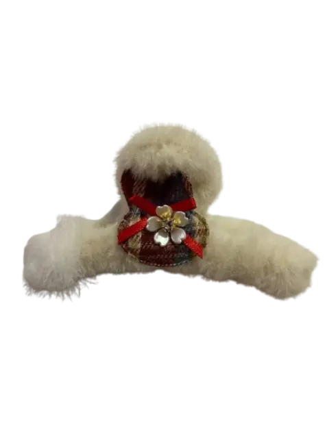 287-ដង្កៀបសក់រោមមានផ្កាស្លឹក5តូច