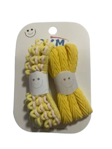 295-ZYM ឈុតកៅស៊ូចងសក់មុខញញឹម 6pcs