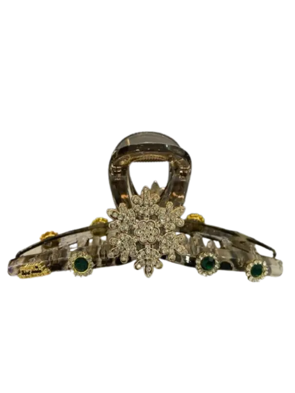 306-France Handmade ដង្កៀបចាប់សក់ផ្កាព្រិលត្បូង