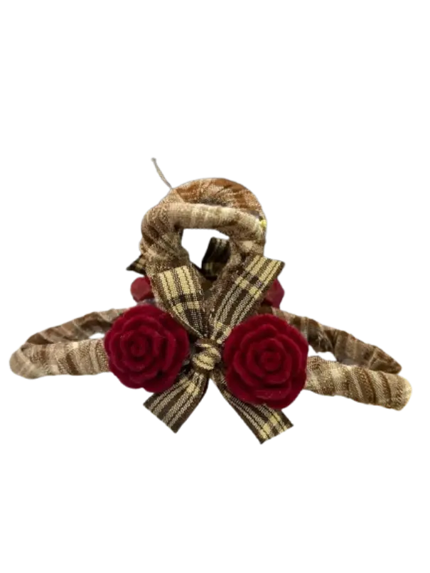 308-ដង្កៀបចាប់សក់រុំក្រណាត់មានផ្កាកុលាប 2