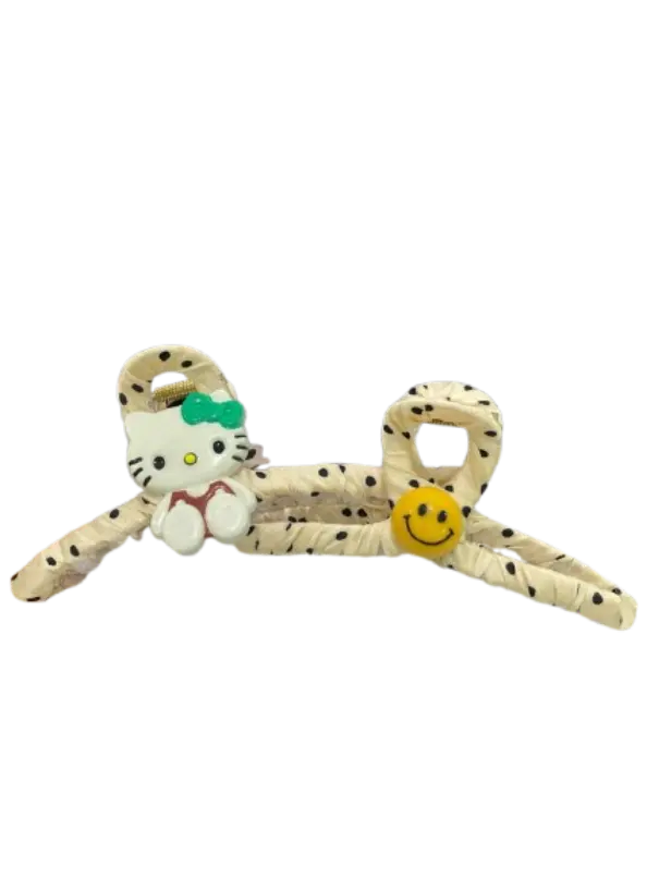 315-ដង្កៀបសក់រុំក្រណាត់មានរូបតុក្កតាធំចម្រុះ