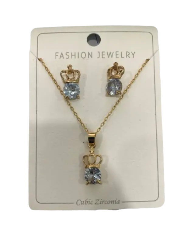 Fashion Jewelry Cubic Zirconia ឈុតខ្សែក+ក្រវិល