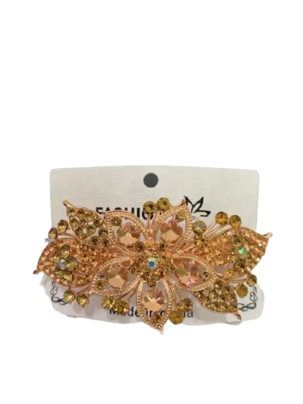 324-ដង្កៀបខ្ទាស់សក់ដែកម៉ូតផ្កាត្បូងចម្រុះ