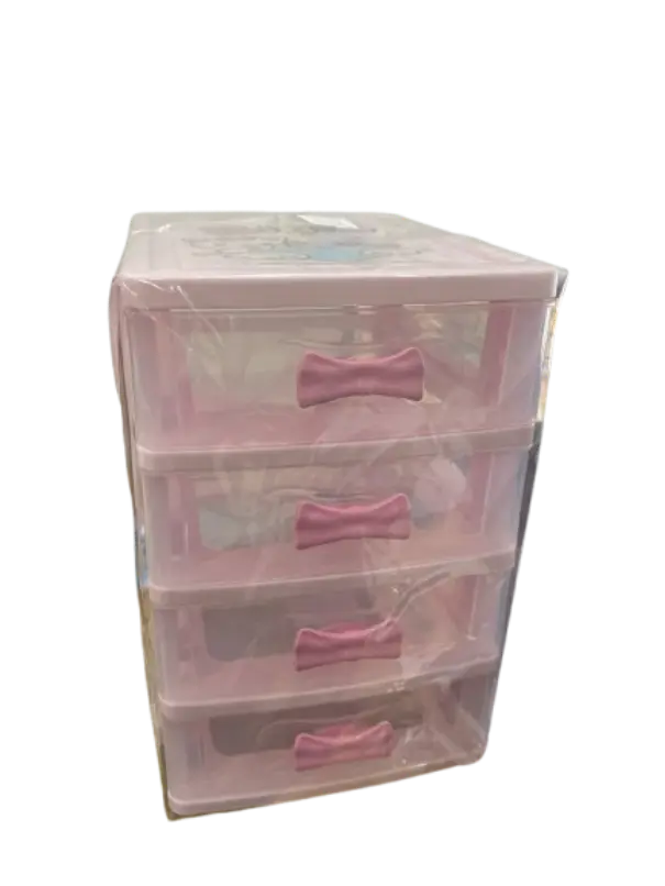 Fashion ទូជ័រថ្លាដាក់អីវ៉ាន់4ជាន់ #R399C