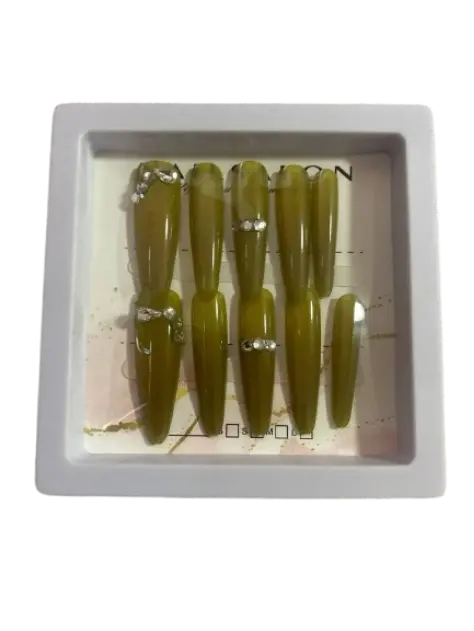 Nail Salon ម៉ូតក្រចករាងវែង 10pcs