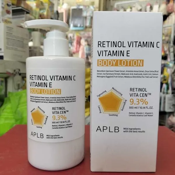 APLB Retinol Vitamin C Vitamin E  ឡេលាបខ្លូន​ 300ml