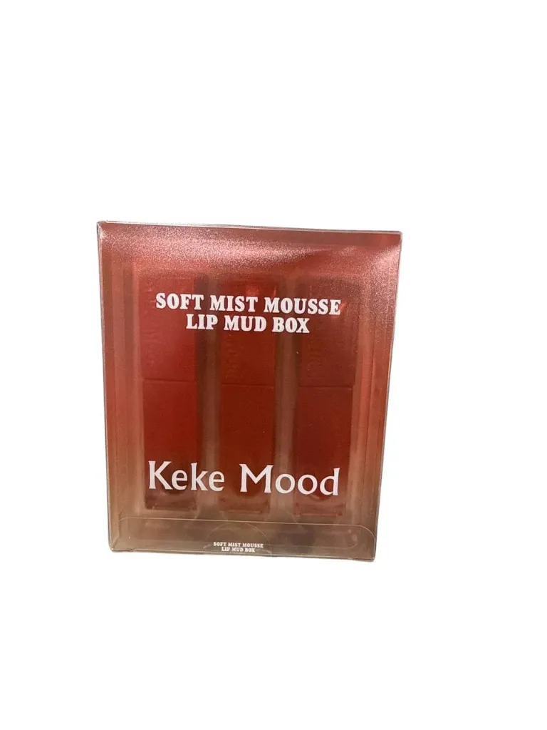 KeKe Mood Soft Mist Lip ក្រែម Mud Box #A 3g*3