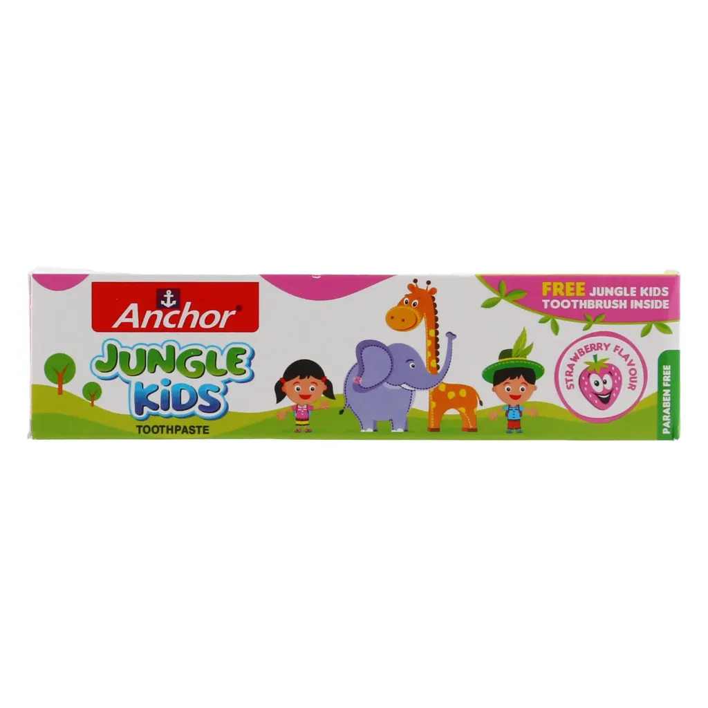 [TT-406023] Anchor Jungle ថ្មាំដុសធ្មេញក្មេង​ Kids Strawberry 50 g
