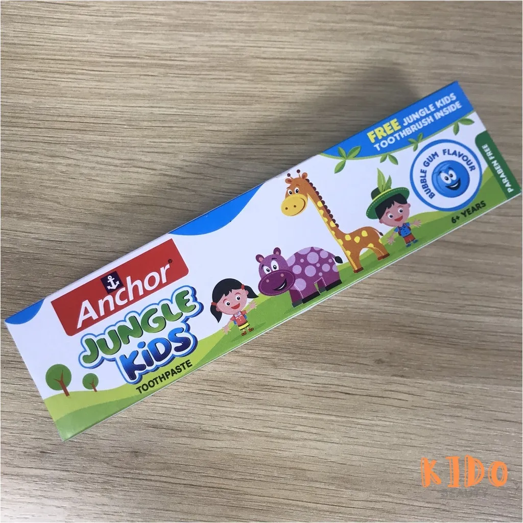 Anchor Jungle ថ្មាំដុសធ្មេញក្មេង Bubblegum Flavour 50g