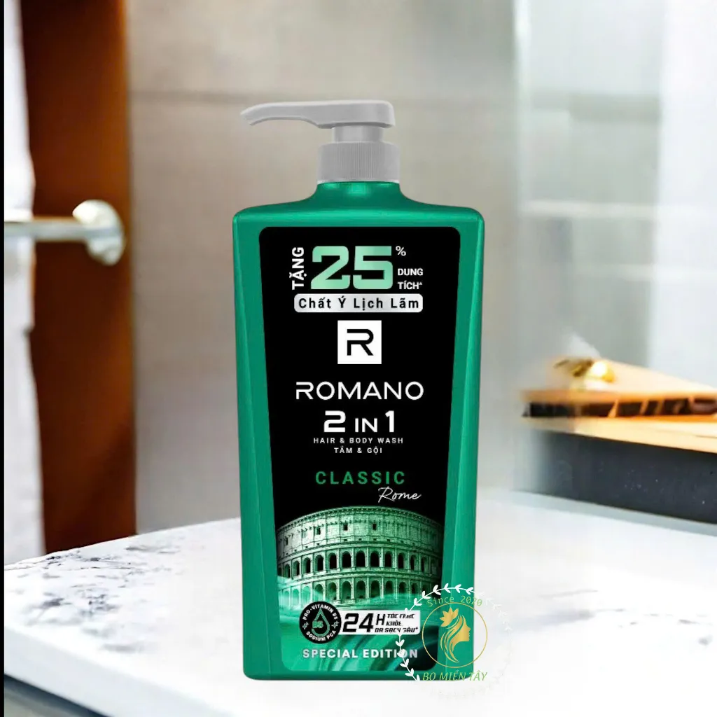 Romano 2in1 Hair&Body Wash សាប៊ូដុសខ្លួន #1477 900g