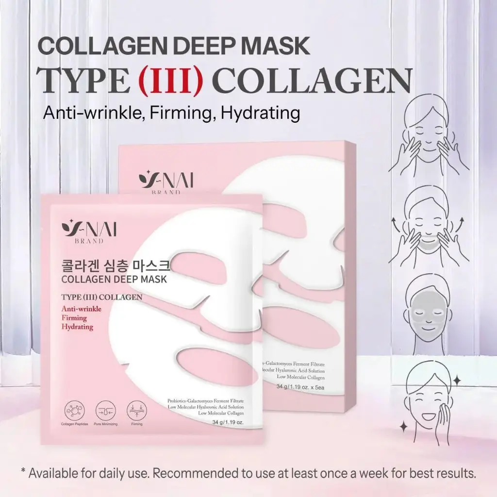Y-Nai Collagen Deep Mask Types III 34g*5
