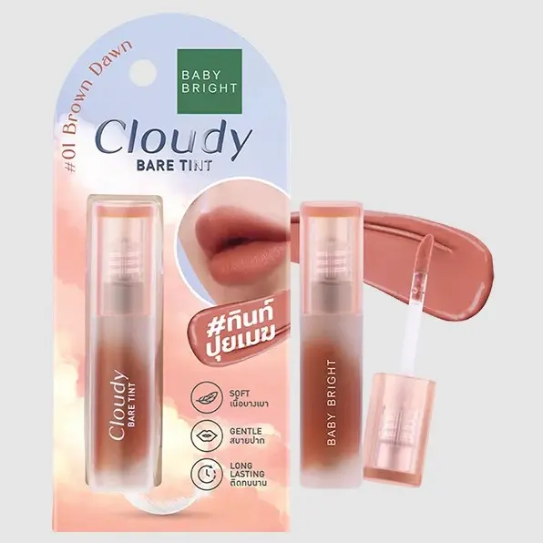 Baby bright-Cloudy Bare Tint ក្រែមលាបមាត់#01 2.6g