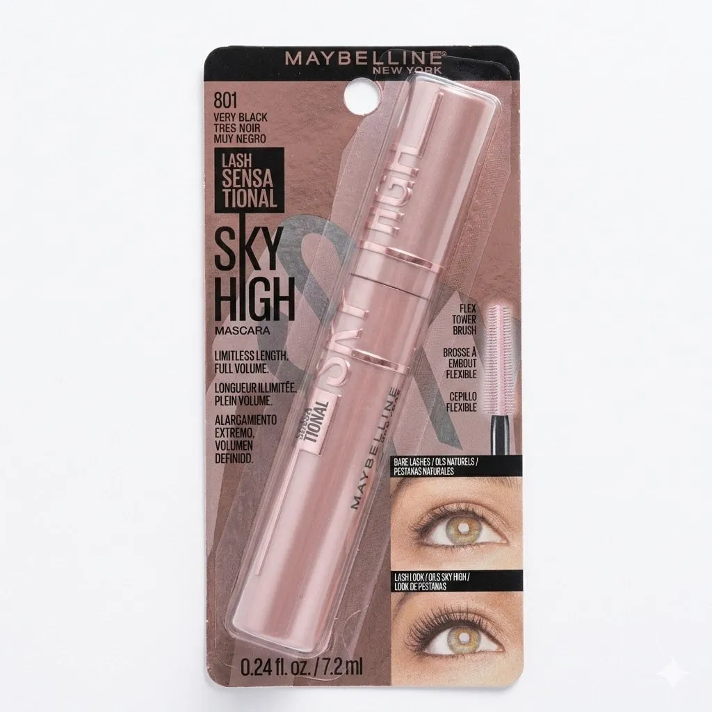 Maybelline Lash Sensa Tional Sky High Mascara#801 7.2ml