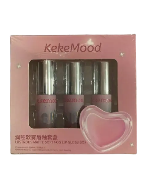 Keke Mood Lustrous Matte Soft Fog Lip Gloss Box #A 1.2g*3