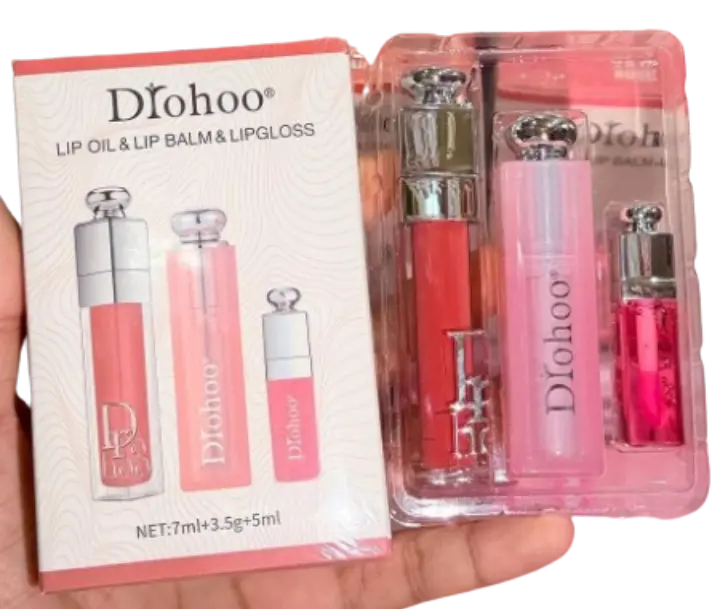 Drohoo lip oil & lip balm & lipgloss #161 3pcs*12