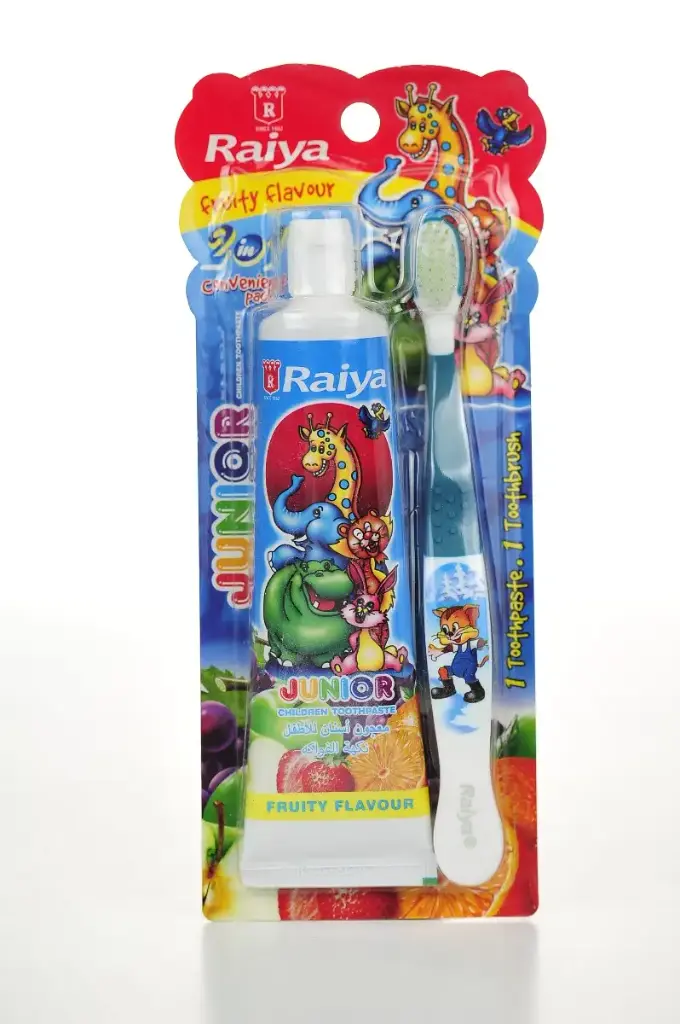 Raiya Junior Children Toothpaste Fruity +Toothbrush 75gm