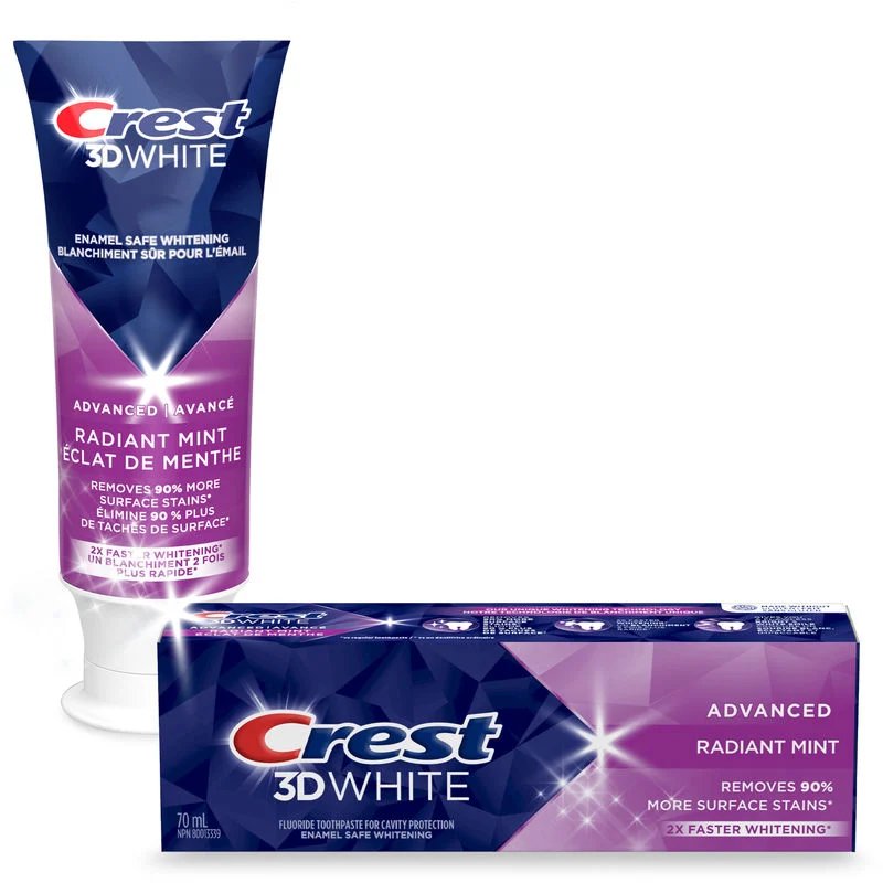 Crest 3D WHITE RADIANT MINT Toothpaste 70ml*3